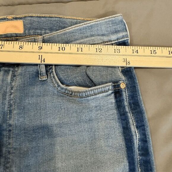 Mother Jeans The Stunner Zip Ankle Step Fray Jeans Light Kitty Racer Size 28 - Picture 14 of 16